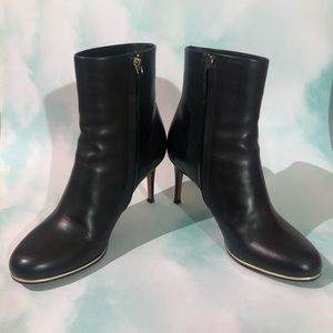 Givenchy Black Leather Gold Trim Boots